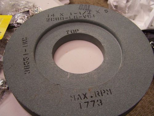 New bal green grinding wheel 2c80-lg-vc1 - 14&#034; x 1-1/2&#034; x 5&#034; with dished side for sale