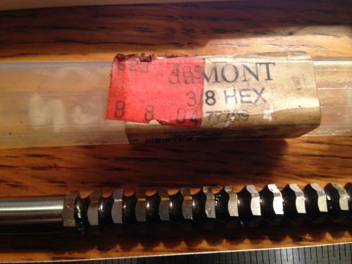 DUMONT 3/8&#034; HEX HS  3/8 PILOT  BROACH  8.5 INCHES EXCELLENT