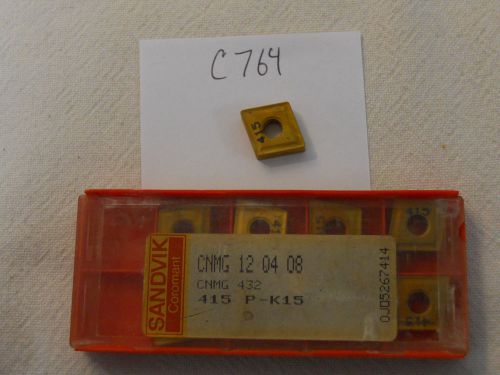 9 NEW SANDVIK CNMG 432 CARBIDE INSERTS. CNMG 12 04 08 GRADE: 415 {C764}