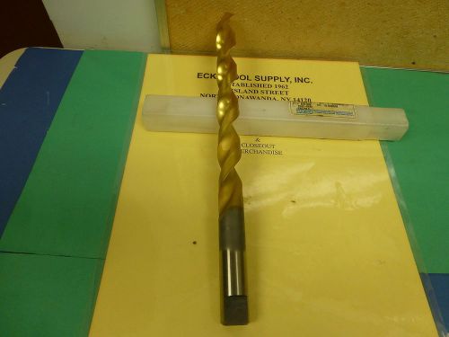 LONG DRILL 18.00MM {.7087&#034;} DIAM HIGH SPEED PARABOLIC TIN CTD C/L USA NEW $16.00