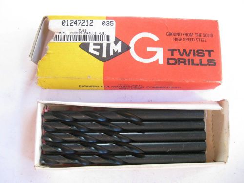 1 LOT TEN ETM G 7.6mm JOBBER LENGHT METRIC DRILL BITS 7.6 MM ISRAEL