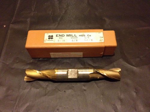 HSS Co. &#039;End Mill..9/16&#034; dia....5/8&#034; shank&#039;...Japan..in case!