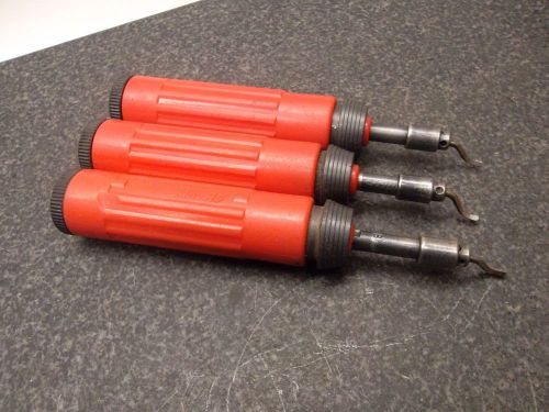 LOT OF SHAVIV Deburring Tool Set &#034;U&#034; Holder Classic Handle VARGUS