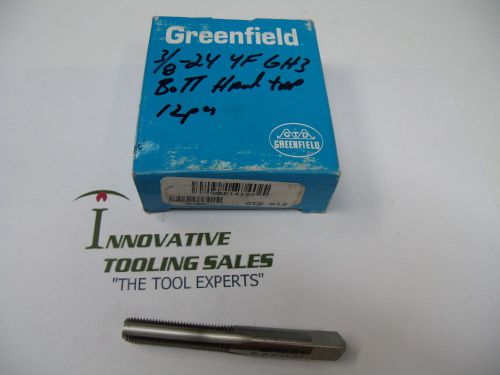 3/8-24 4 FL GH3 Hand BR High Speed Steel Bottom Tap Greenfield