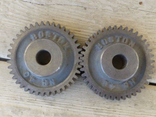 2 VINTAGE BOSTON NB 40 LATHE GEARS MACHINIST LATHE GEAR WHEELS