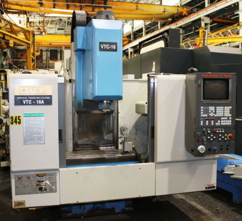 1996 MAZAK VTC-16A CNC VERTICAL MACH CTR, MAZATROL M-PLUS CNC, RIGID TAPPING