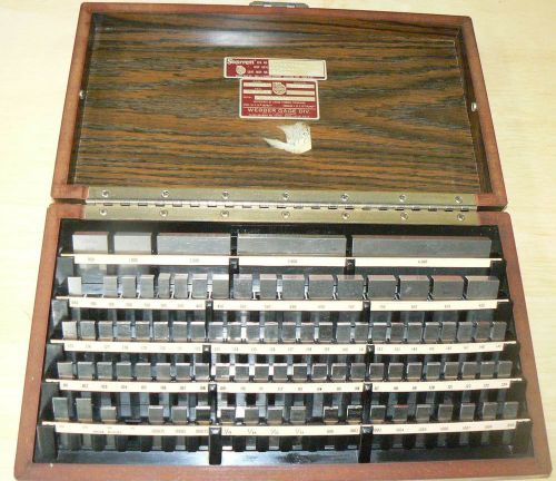 Starrett rs 88.a1, rectangular steel gage block set-inch 92 pieces, steel webber for sale