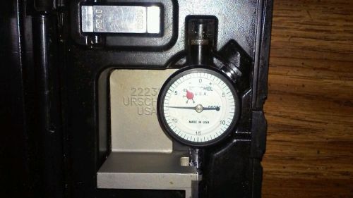 URSCHEL DIAL INDICATOR COMPLETE IN CASE .0005 RANGE .0750 MODEL 22232 FREE SHIPP