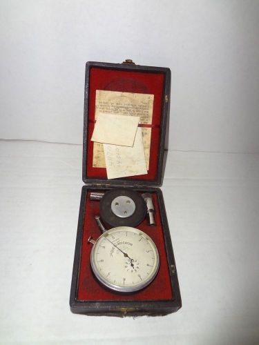 Vintage JAQUET&#039;s Indicator  RPM speed gage gauge in case TACH