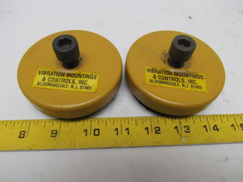 Anti-Vibration Machine Leveling Rubber Feet Mounting Pad 3-1/2&#034; Dia Lot of 2