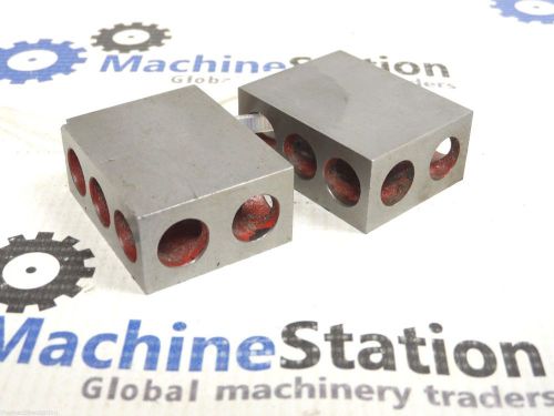 PAIR OF MACHINIST STEEL PARALLEL SET UP BLOCKS - 3/4&#034; X 1-3/8&#034; X 1-3/4&#034;