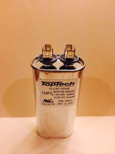 Lot 50  oval motor run capacitor 15 mfd uf 370v 440v ac motor hvac 440 vac v for sale