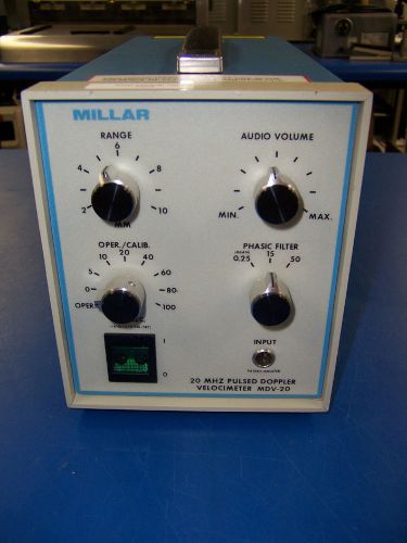 7003 MILLAR MDV-20  20 MHZ PULSED DOPPLER VELOCIMETER