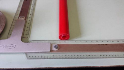 1/2&#034; ID x 1&#034; OD X 23&#034; LONG URETHANE / POLYURETHANE 95 A RED TUBE P/N 11035