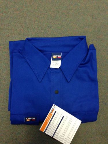 Lapco 7oz flame resistant welding shirt (royal blue) for sale