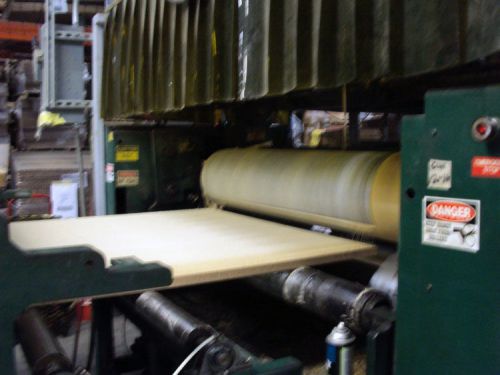 Monco lamination line, 2000, brush, bc60 heated glue spreader, tb60 rotary press for sale