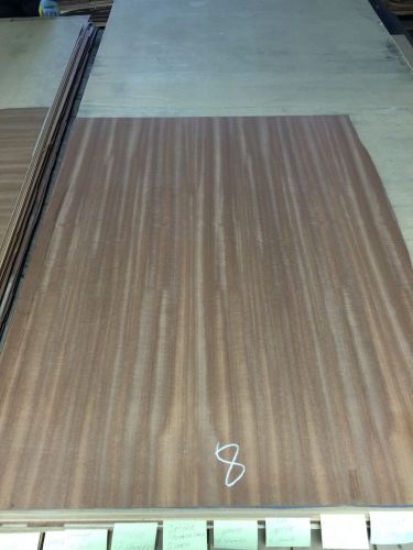 Wood veneer ribbon stripe sapele 34x48 1pc total 10mil paper backed &#034;exotic&#034;pl 8 for sale