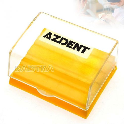 1 PC NEW Dental Plastic Bur Holder Burs Block Case Box 24 Holes Yellow Color