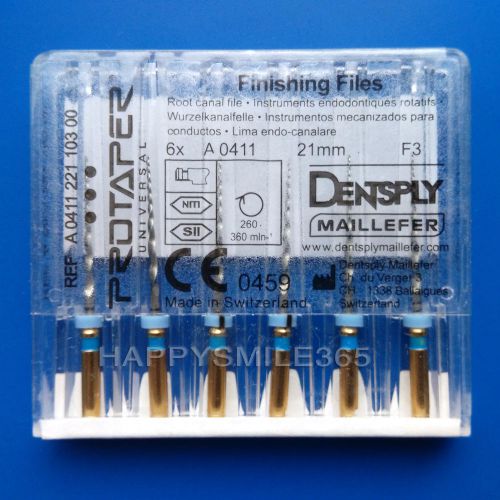 10 Packs Dentsply Rotary ProTaper Universal Engine Root Canal NiTi Files F3 21mm