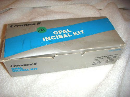 NEW CERAMCO II OPAL INCISAL KIT OF PORCELAIN POWDER - 10 BOTTLES 10 GRAM SIZE