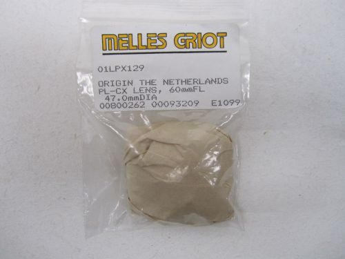 New Melles Griot LENS Plano-Convex # 01LPX129,  60mm FL, 47.0mm Dia Laser Optics