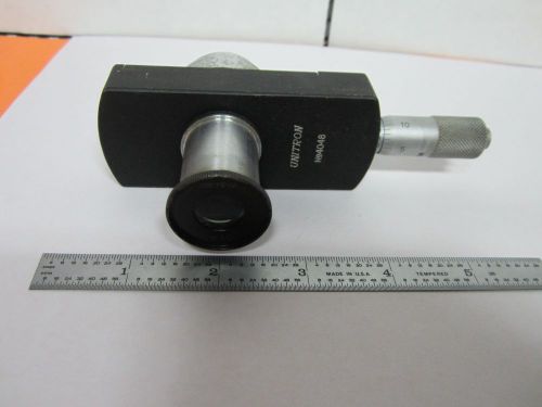 MICROSCOPE PART EYEPIECE UNITRON FILAR MICROMETER OPTICS AS IS BIN#K7-19