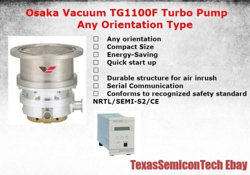 Osaka Vacuum TG1100F Any Orientation Type Turbomolecular Turbo Pump Complete Set