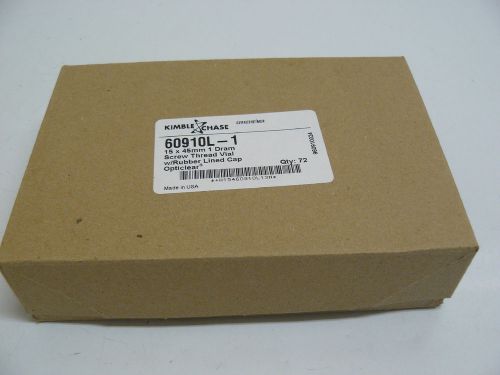 New kimble glass inc 60910l-1 vial 1 dram screw thread 15mm x 45mm for sale