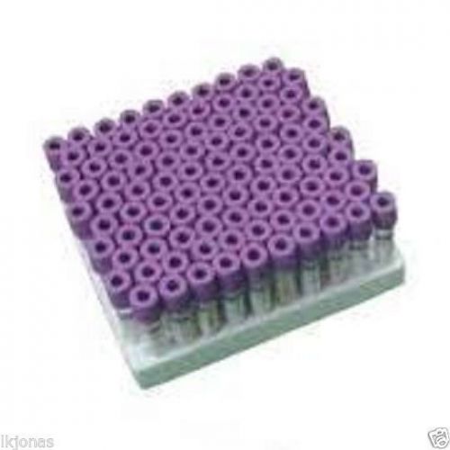 BD VACUTAINER LAVENDAR K2E EDTA BLOOD COLLECTION TUBES BOX 100 REF 368861