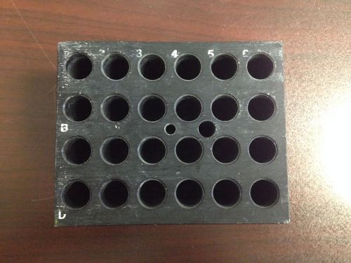 Dry Block Black 24 Wells 3&#034; x 3-3/4&#034;