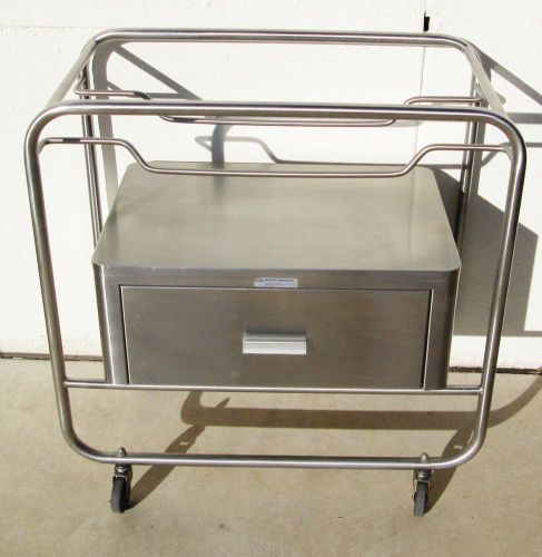 United metal fabricators ss stainless steel s.s. bassinet, w/ large drawer, nice for sale