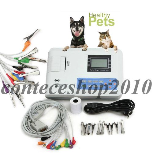 Veterinary PET ECG/EKG Machine,One Channel,12 leads portable electrocardiograph