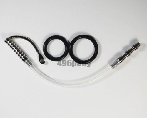 230mm LONG Stainless Steel Silicone Tube Urethral Sounds Stretching Dilator
