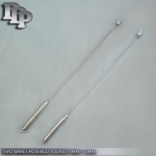 Two Pcs Bakes Rosebud Urethral Sounds 9MM &amp; 10MM