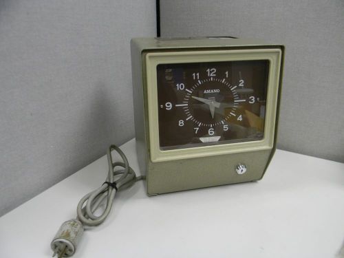 AMANO 6001 ELECTRONIC TIME RECORDER 120V USED