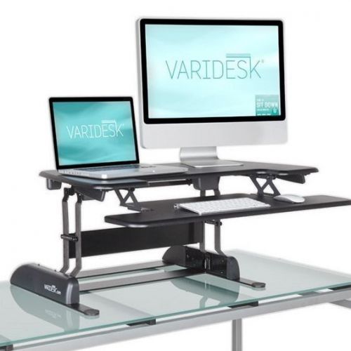 Varidesk pro plus sit standing adjustable height desk workstation table for sale