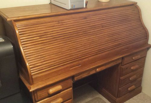 Kimball Roll Top Computer Desk Oak