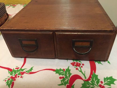 Card Catalog Two Drawer Dove Tailed. Library.