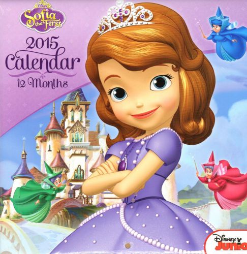 New Disney Sofia the First - 2015 12 Month Wall Calendar 10x10 Kids  Bedroom