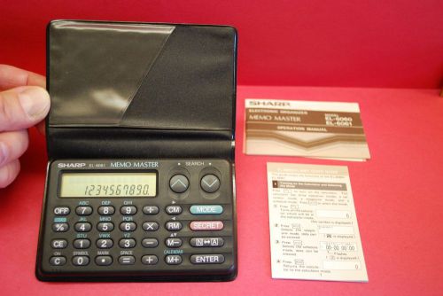 SHARP EL-6061, MEMO MASTER, ELECTRONIC ORGANIZER/CALCULATOR...WORKS !!