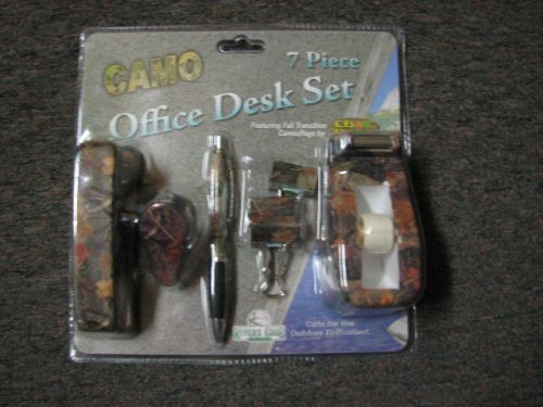 Rivers Edges Products 7 Piece Camo Office Desk Set