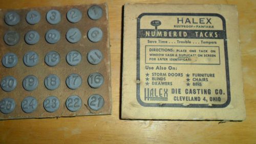 VINTAGE HALEX NUMBERED TACKS