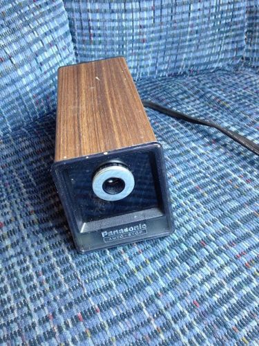 Vintage Electric PANASONIC Auto-Stop PENCIL SHARPENER Faux Wood Finish KP-77