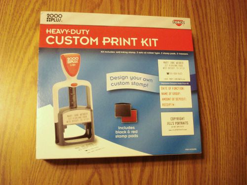 COSCO 2000 PLUS HEAVY-DUTY CUSTOM PRINT KIT SELF-INKING STAMP *DESIGN YOUR OWN*