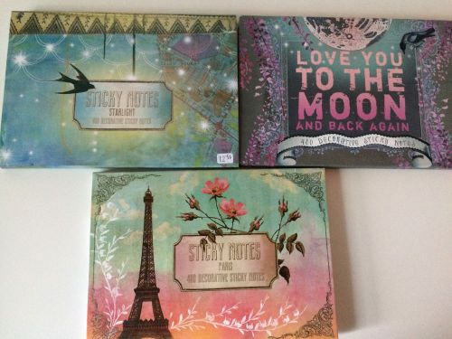 Papaya Art Sticky Note Sets, Lot of 3