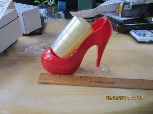 Red  HIGH HEEL STILETTO PUMPS tape dispenser