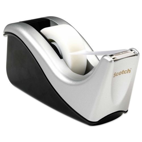 Scotch Desktop Tape Dispenser - Holds Total 1 Tape(s) - 1&#034; Core - Silver