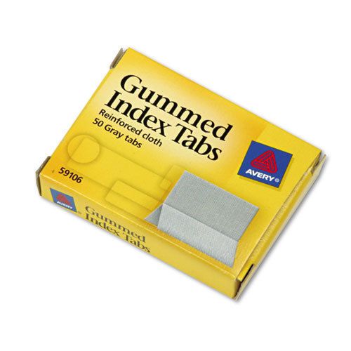 Gummed index tabs, 1 x 13/16, gray, 50/pack for sale