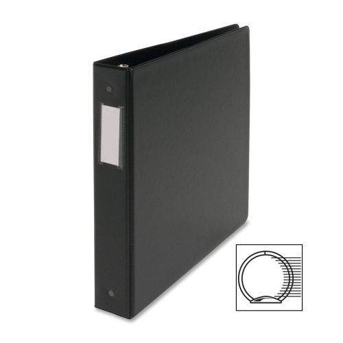 Business Source Ring Binder - 8.50&#034;x11&#034; - 1.5&#034; -Vinyl - Black -1 Ea - BSN28560