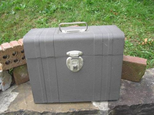 Vintage  Metal File-Chest Brand Industrial Gray Storage USA